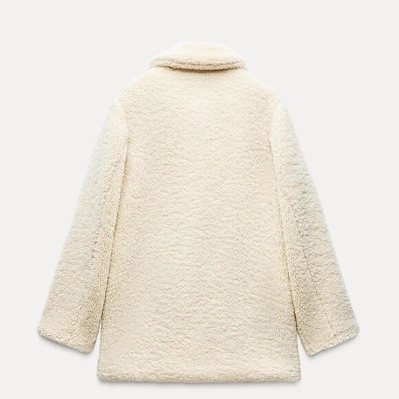 Zara Ecru fully lined jacket sz L NWT - Picture 10 of 11